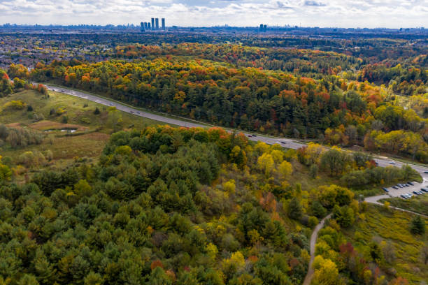 istock Rutherford Road and Boyd Conservation Park in fall, Woodbridge, Vaughan, Canada 1278332841