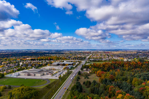 istock Rutherford Road and Boyd Conservation Park in fall, Woodbridge, Vaughan, Canada 1278332962
