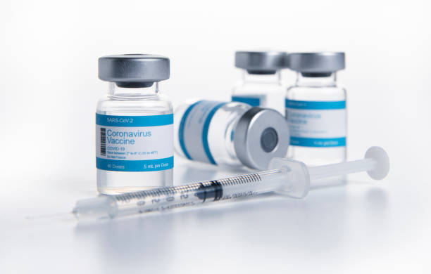 Coronavirus vaccine vials in hospital