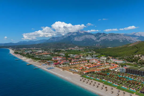Photo of Coastline with beaches and hotels in Turkish Kemer