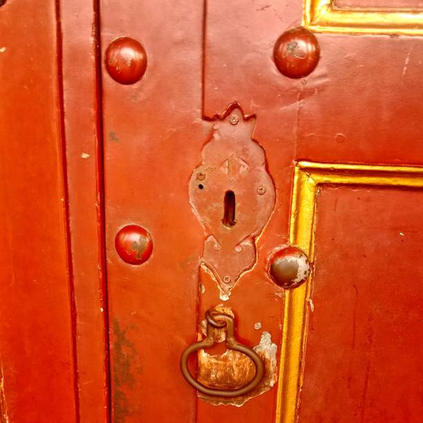 istock Brown door in the garden 1278348429