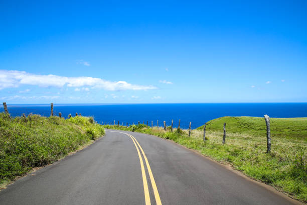 istock Beautiful country road, seaside pasture 1278349331