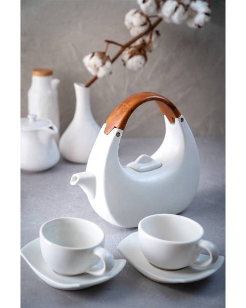Beautifully Captured of White Teapot
