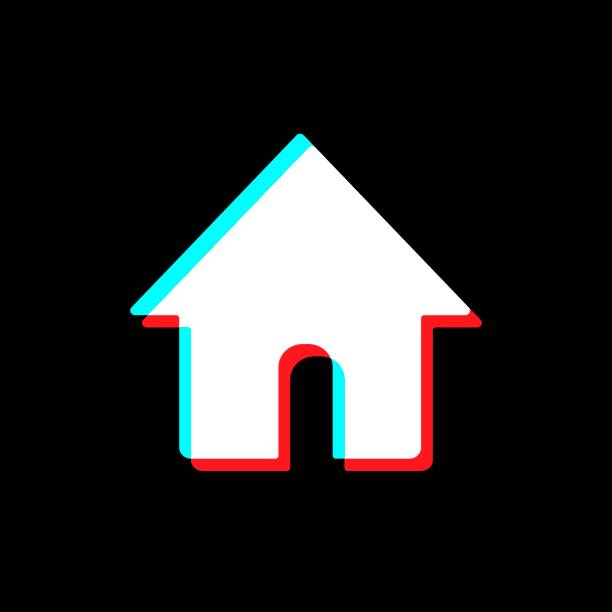 istock Home icon, symbol social media. Social media concept. Isolated on black background 1278363520