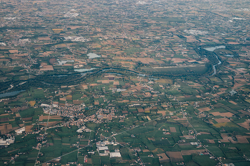 An aerial view of Veneto province.