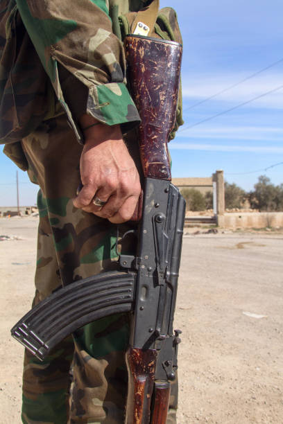 istock Syrian army soldier with an assault rifle 1278365191