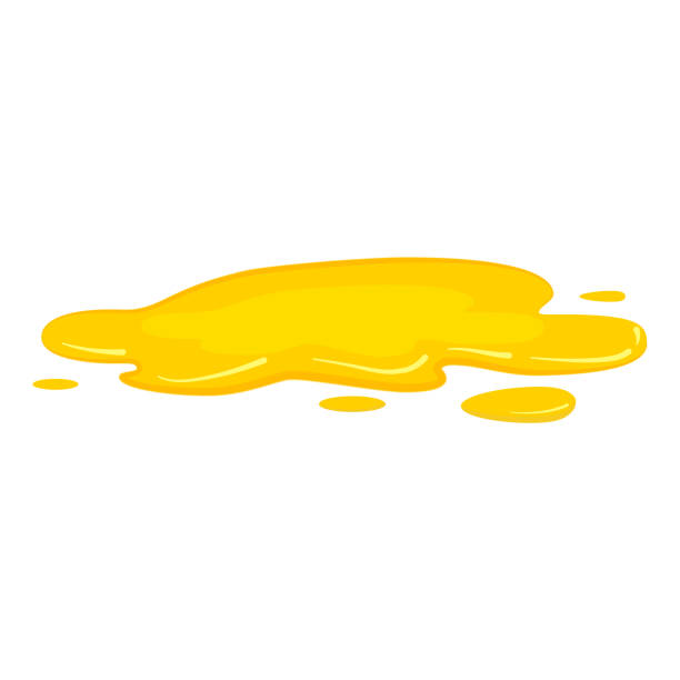 ilustraciones, imágenes clip art, dibujos animados e iconos de stock de aceite amarillo de charco, aceite de oliva, miel, oro líquido, vector, estilo de dibujos animados, aislado, ilustración, sobre un fondo blanco - puddle