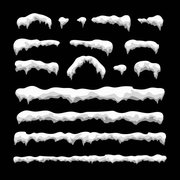 istock Snow Cap isolated on gray background. New Year and Christmas decoration element. Vector illustration 1278370307