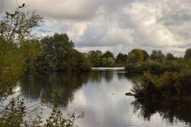 istock Reflection of trees and sky in lake 1278376009