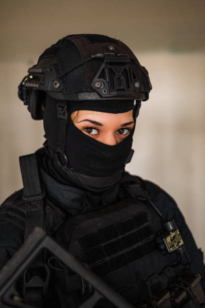istock Girl police officer tactical training 1278381735