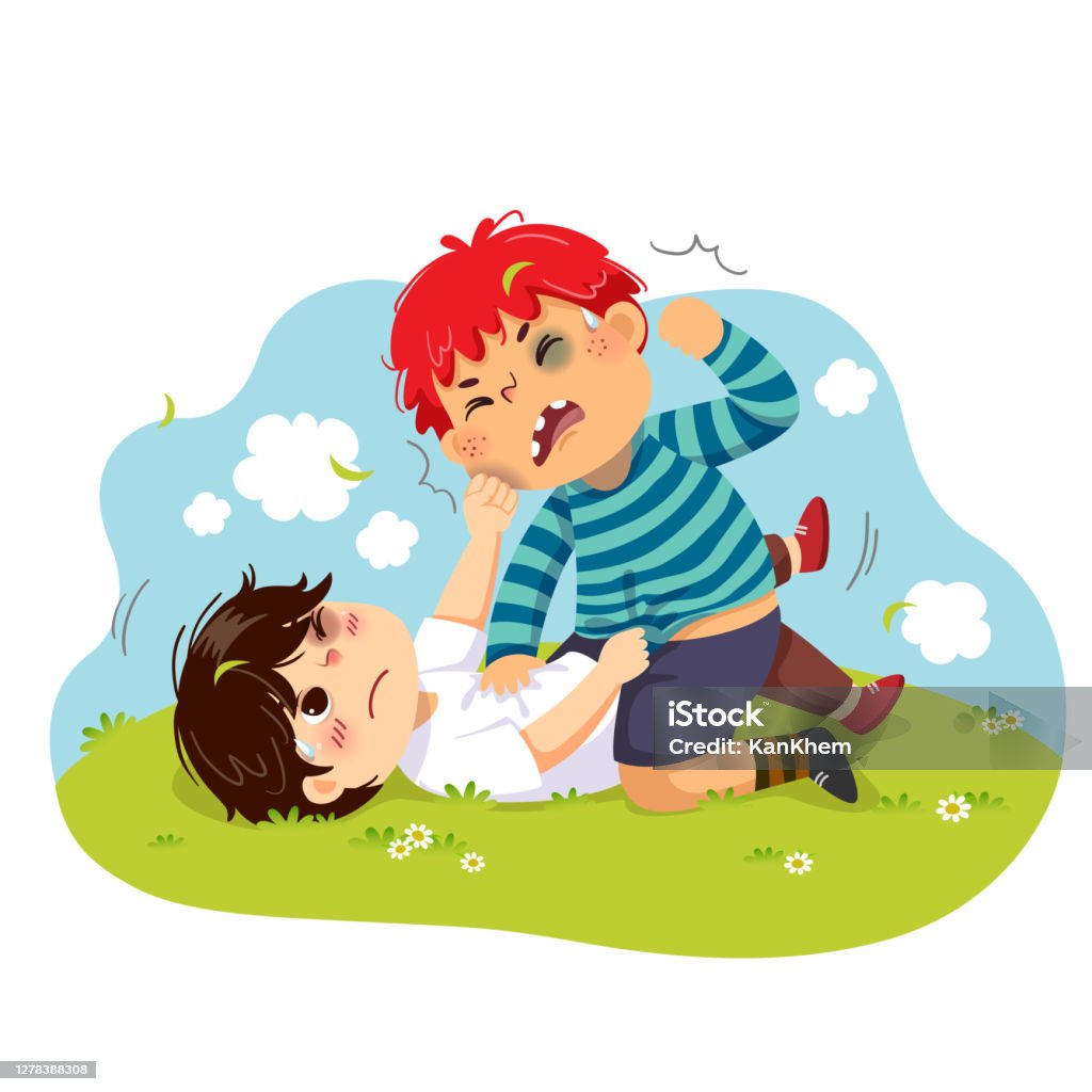 Ảnh Minh Họa Hai Cậu Bé Đánh Nhau Trên Bãi Cỏ Xanh Hình minh họa ...