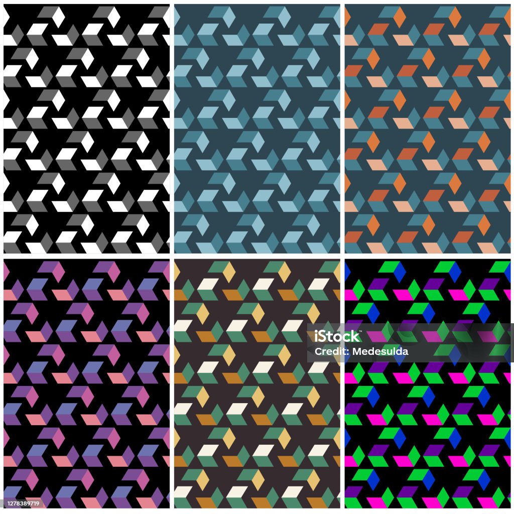 Cube Pattern Bitmap Cube Pattern Stock Illustration - Download Image Now - Abstract, Art ...