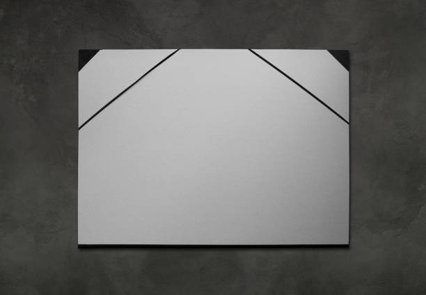 istock Artist cardboard leaflet portfolio on a white background 1278391808