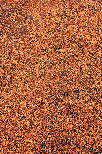 Red-orange Martian soil, in a quarry in Iceland. High quality photo