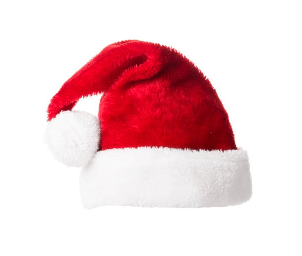 istock Red Santa Claus helper hat isolated on white background 1278392375
