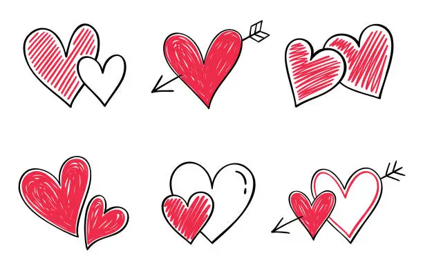 Vector illustration of Hearts