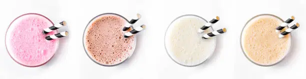 Photo of Set of Milk Shakes or Smoothies