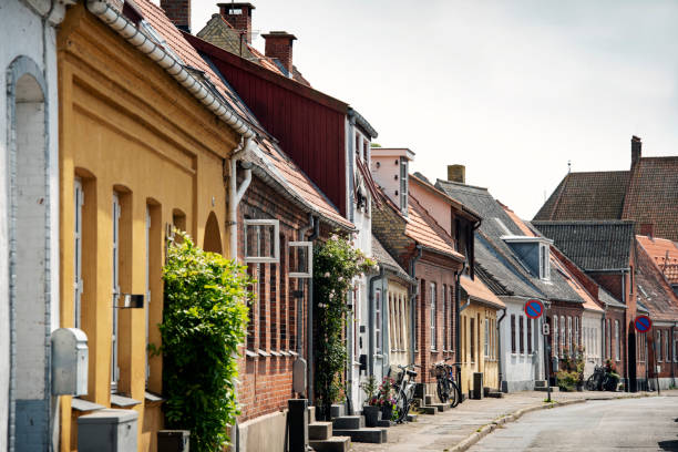 istock Typical rural residential street in Denmark 1278396669