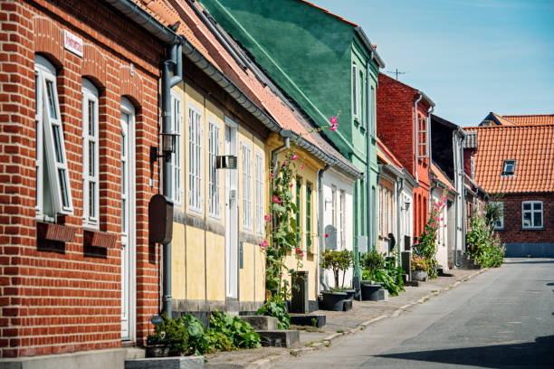 istock Typical rural residential street in Denmark 1278397207