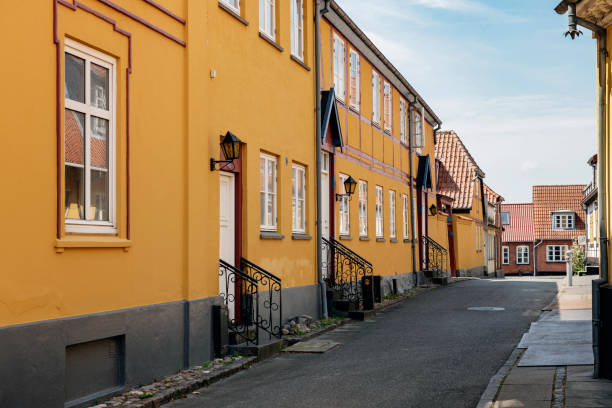 istock Typical rural residential street in Denmark 1278397221