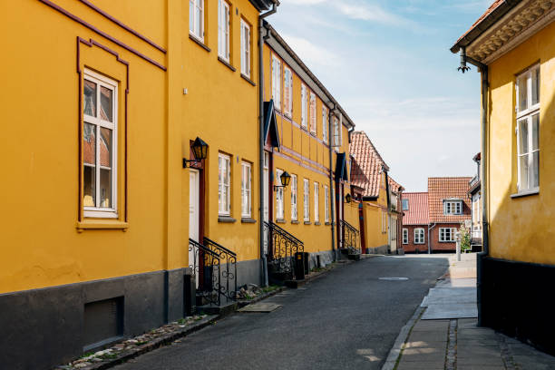 istock Typical rural residential street in Denmark 1278397374