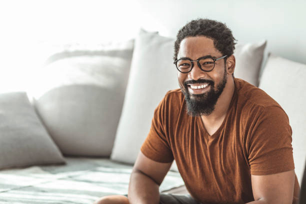 African mature man with spectacles