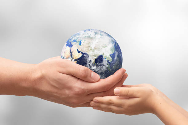 istock Earth globe in hands. World environment day 1278397683