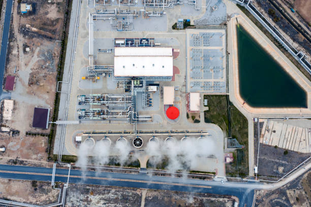 Geothermal power station Geothermal power station in Turkey. Taken via drone. 4k video global warm stock pictures, royalty-free photos & images