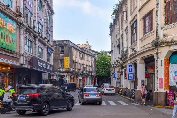 Zhongshan, China - OCT.3 2020: Zhongshan City Street View Shiqi area buildings.