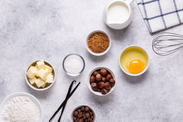 istock Ingredients for baking  - flour, eggs, salt, sugar, milk 1278417057
