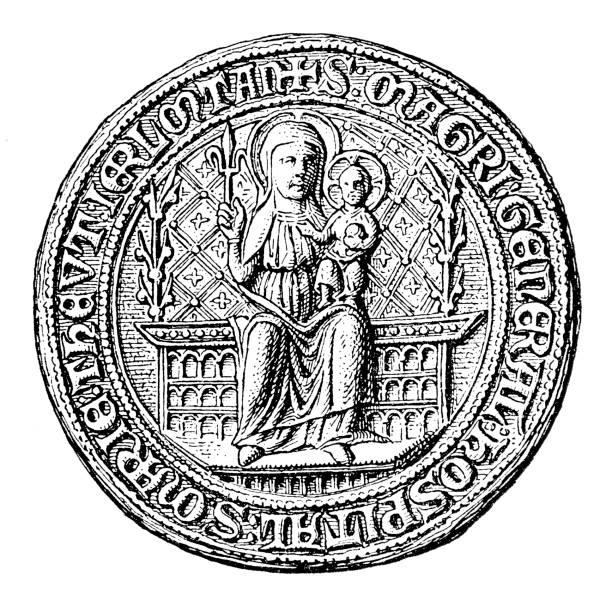 Grandmaster of Teutonic Order Hochmeister The seal of the Grand Master of the Teutonic Order (Sigillum Magistri Generalis Hospitalis Sancte Marie Theutonicorum Ier(oso)l(o)m(i)tan(i). This seal was in use for more than 200 years, from the 13th century until it was replaced by Frederick, Duke of Saxony in 1498 knights templar symbols stock illustrations