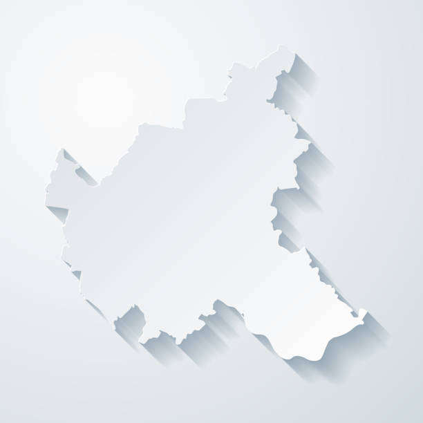 Hamburg map with paper cut effect on blank background Map of Hamburg with a realistic paper cut effect isolated on white background. Vector Illustration (EPS10, well layered and grouped). Easy to edit, manipulate, resize or colorize. germany blank map silhouette stock illustrations