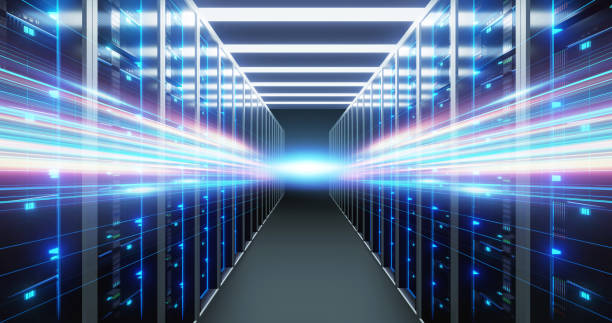 Corridor of  server room 3d illustration with node base programming data  design element. server room 3d illustration with node base programming data  design element.concept of big data 
storage and  cloud computing technology. node 1 stock pictures, royalty-free photos & images