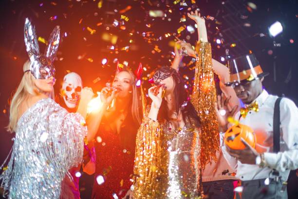 istock People dancing on Halloween party 1278432134