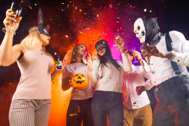 istock People dancing on Halloween party 1278432182