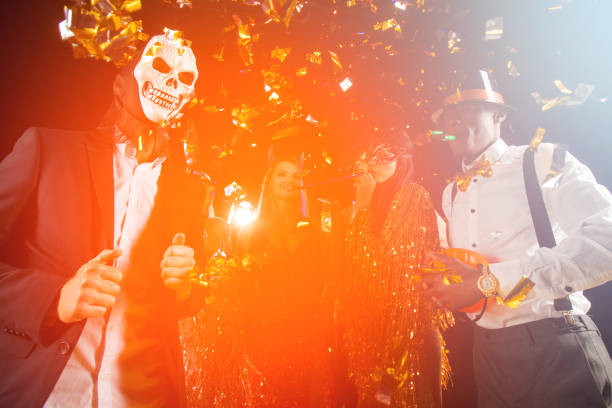 istock People dancing on Halloween party 1278432348