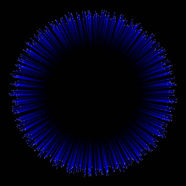 istock Glowing fiber in the shape of fireworks around copy space 1278433859