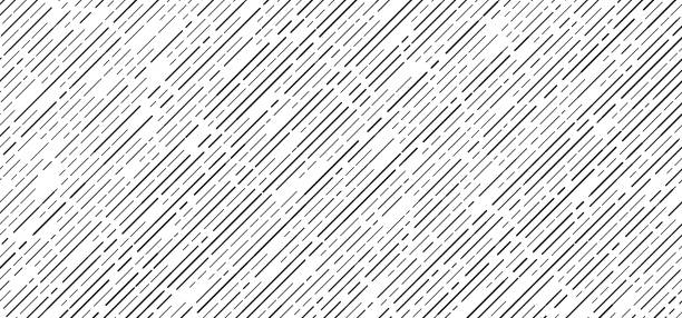 abstraktní bezešvé černé pomlčky diagonální vzor na bílém pozadí - pozadí stock ilustrace