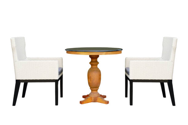 istock Coffee Table and Chairs Isolated on White Background 1278437246