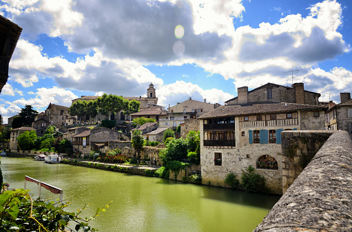 Nerac, ancient French town lying on both sides of the Baise River, tourist destination