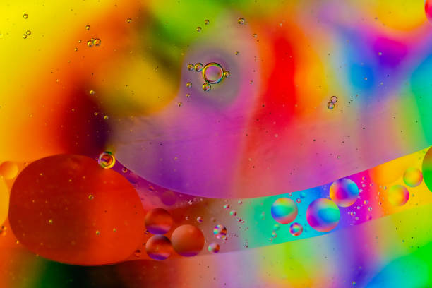 istock Beautiful bubbles and abstract oil drops. 1278443624