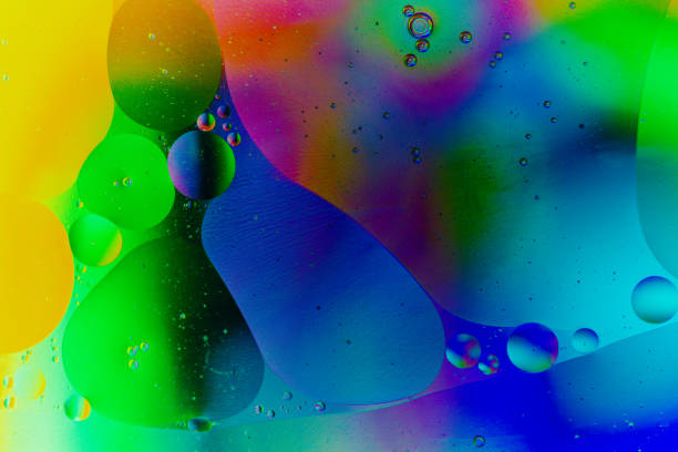 istock Beautiful bubbles and abstract oil drops. 1278443666