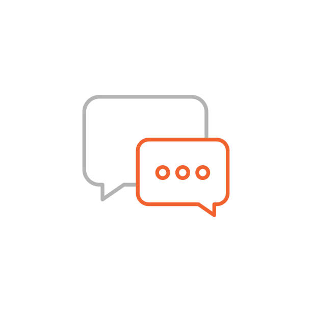 Speech Bubble Icon with Editable Stroke Speech Bubble Icon with Editable Stroke text messaging stock illustrations