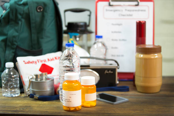 istock Emergency preparedness natural disaster supplies. 1278451440