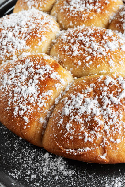 istock Delicious homemade chocolate brioche on plate 1278459408