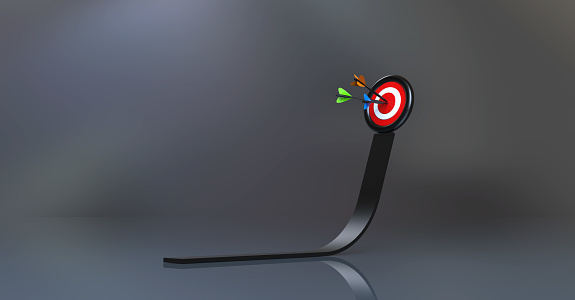 On target 3d colorful dart