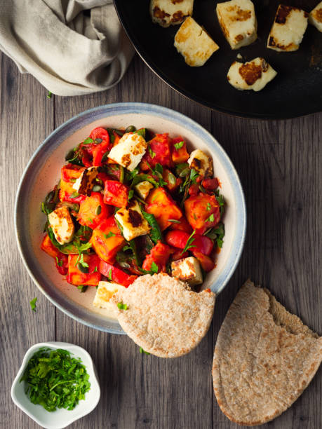 istock Crispy grilled halloumi with butternut squash stew 1278468657