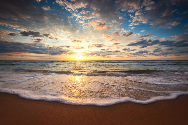 istock Beautiful cloudscape over the sea, sunrise shot 1278469641