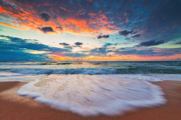 istock Beautiful cloudscape over the sea, sunrise shot 1278469728