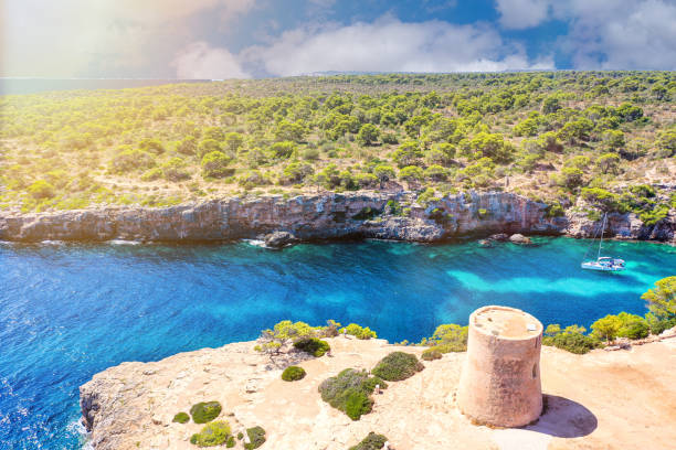 aerial view of Cala Pi, Mallorca, Spain